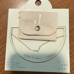 Gold Dipped Necklace with Initial Pendant